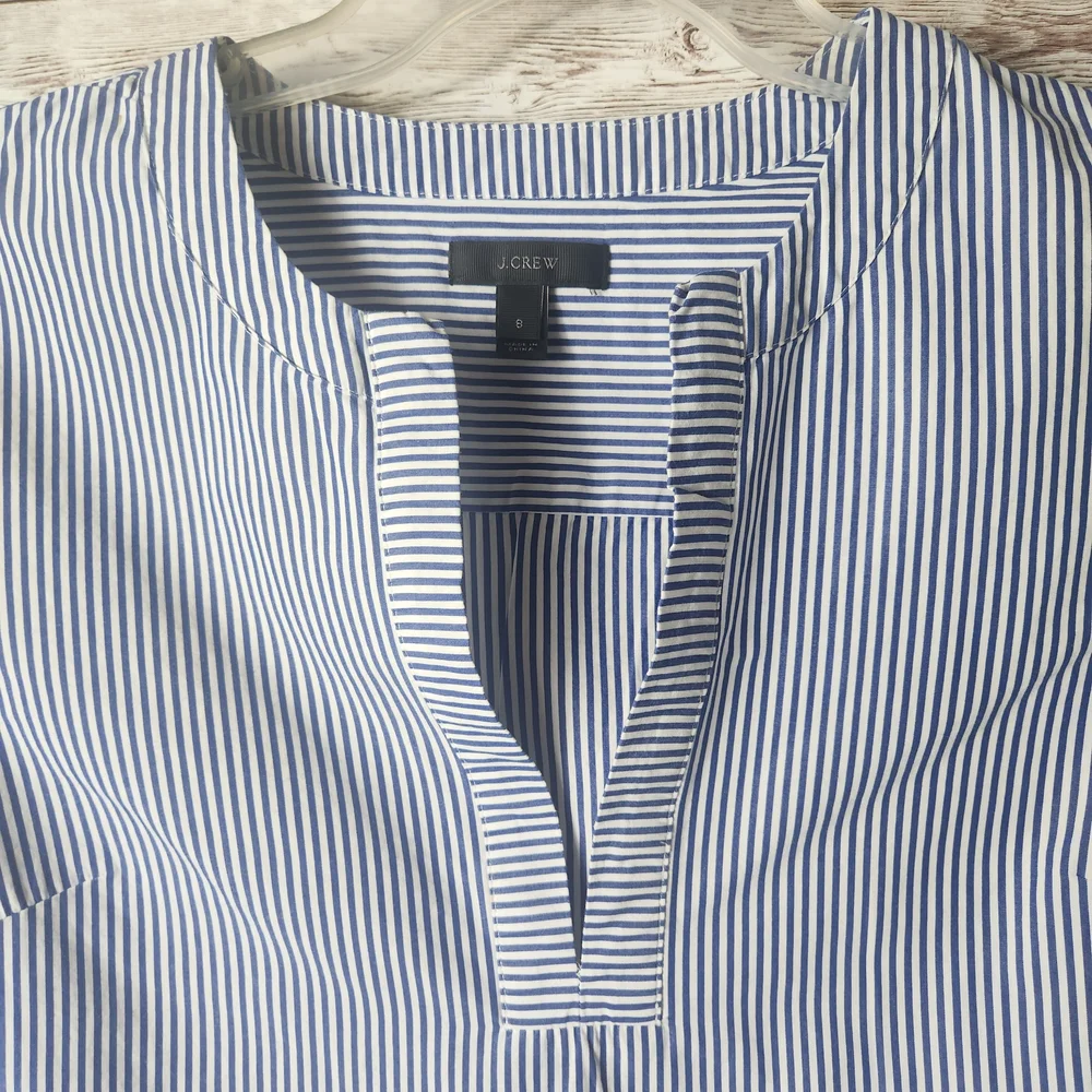 J. Crew Light Blue Striped Blouse - Picture 4 of 5